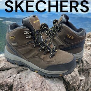 Skechers Men's Relment Pelmo Relaxed Fit Waterproof Hiking Boots Brown Size 8